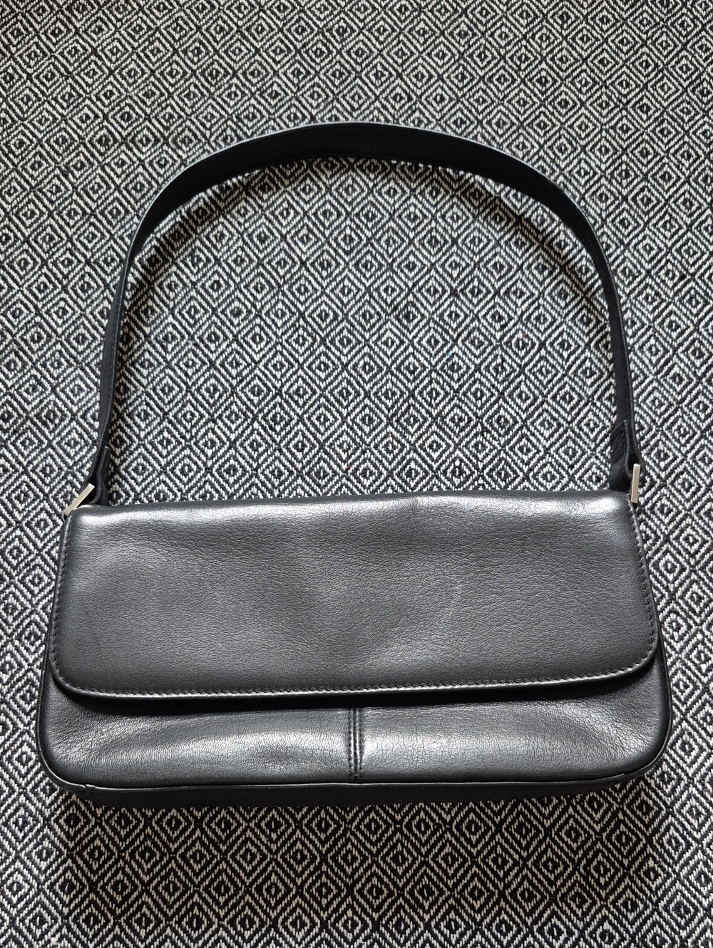Vintage 2000s Hobo International‎ Black Leather Purse